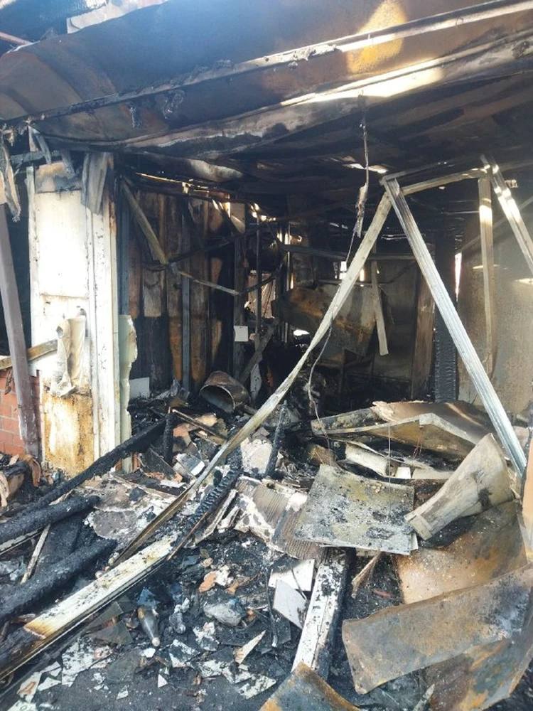 Пожар на Кооперативном рынке в Краснодаре