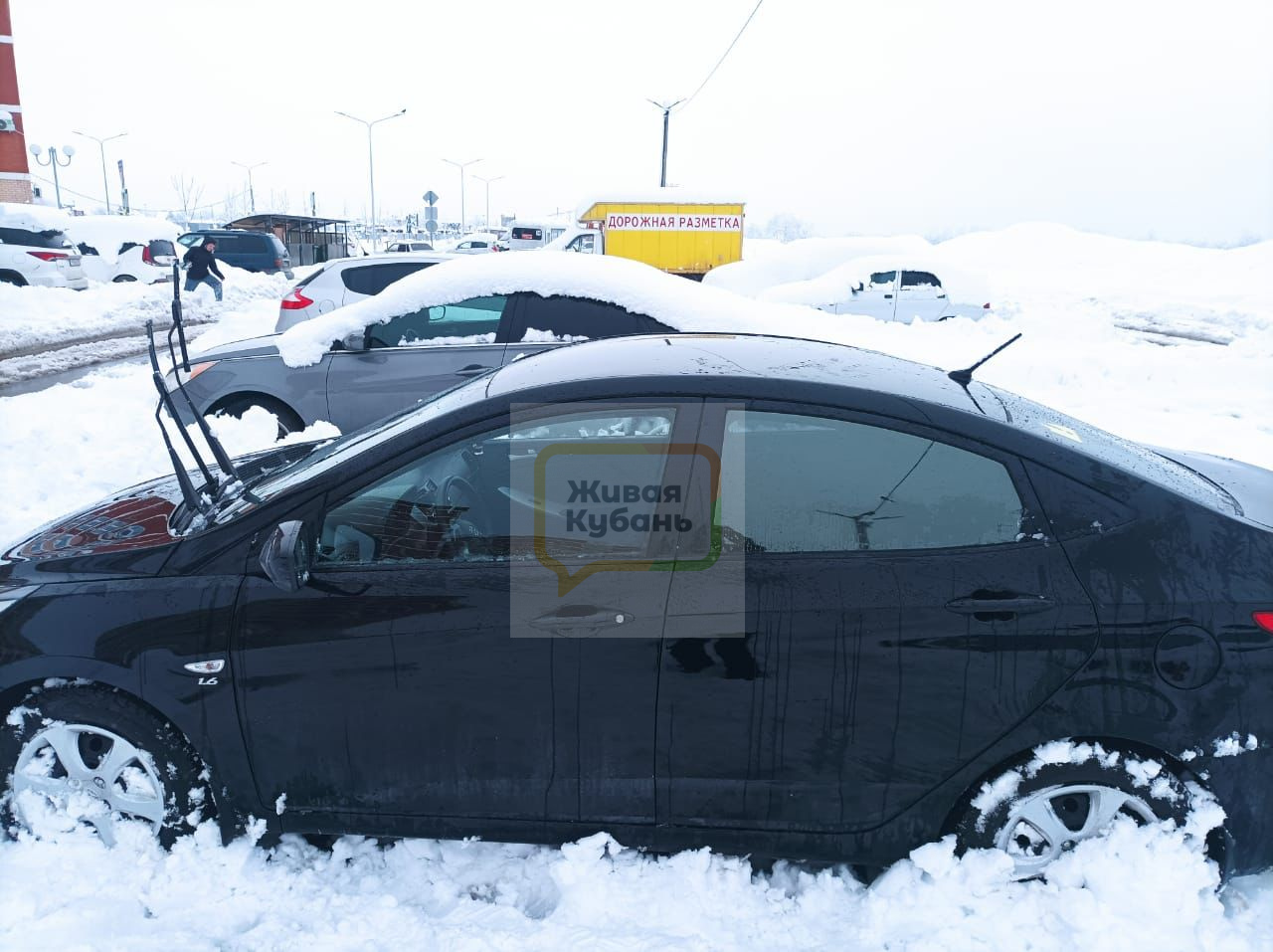 Житель Краснодара откапывает автомобили соседей за деньги