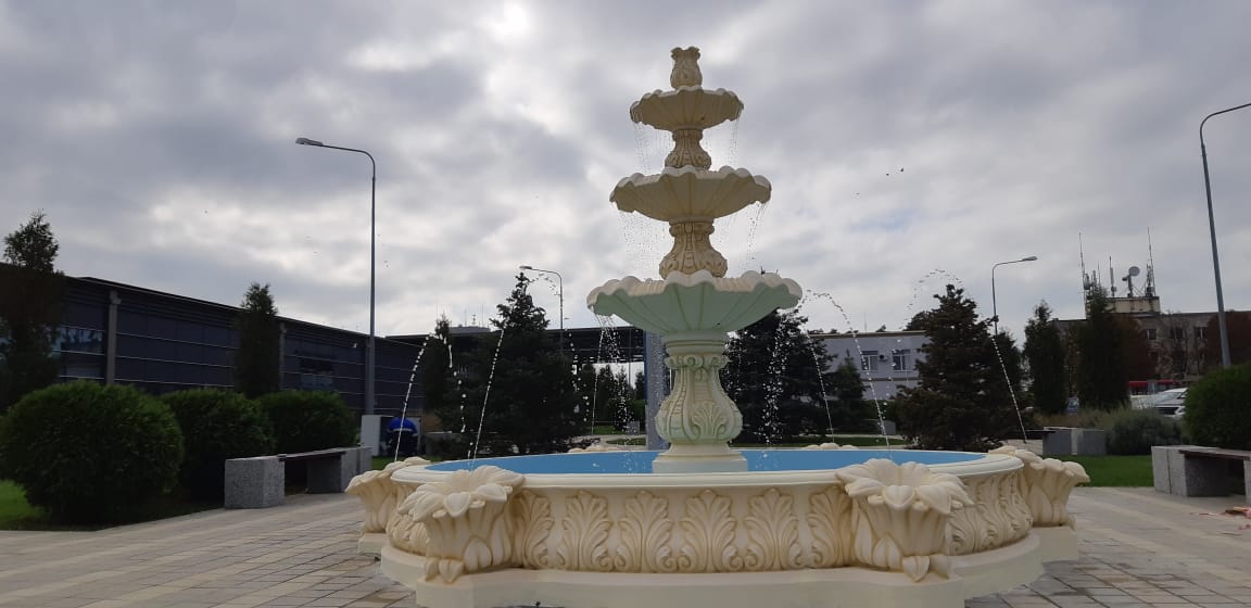 В аэропорту Анапы появился фонтан