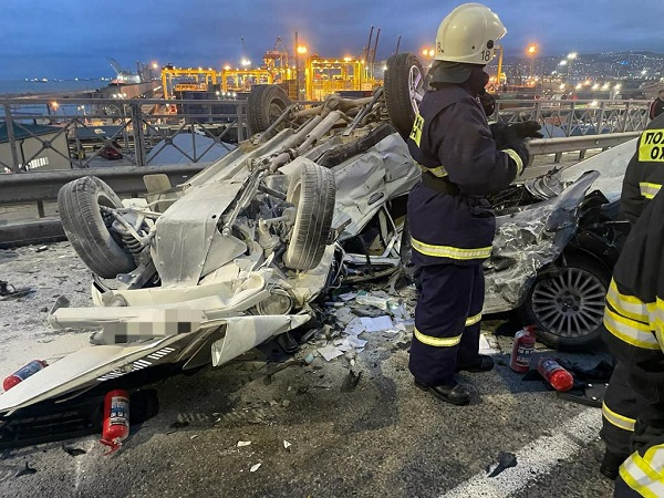 В Новороссийске в результате массового ДТП автомобили превратились в груду металла 