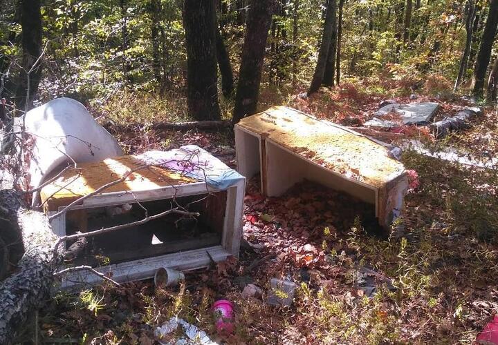 В Туапсе памятник природы завалили мусором