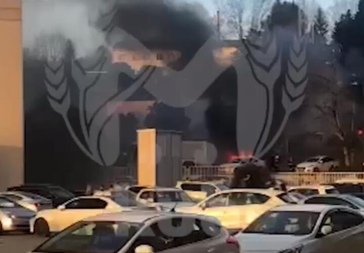 В Сочи у отдела полиции сгорели два патрульных автомобиля ВИДЕО