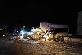 В ДТП с участием микроавтобуса и грузовика погибли десять человек
