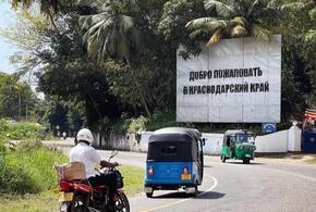 «Добро пожаловать в Краснодарский край»: чудный билборд увидели на острове Шри-Ланка
