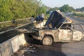 На Кубани пьяный водитель «Жигулей» попал в аварию, машина загорелась ВИДЕО