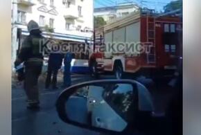 В центре Краснодара в ДТП попали пожарная машина и троллейбус