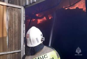 В Краснодарском крае крупный пожар произошел в станице Новодмитриевской