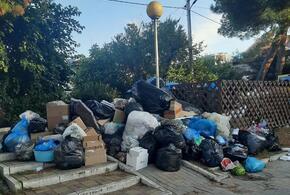 В Геленджике нарастают вонючие мусорные кучи ВИДЕО